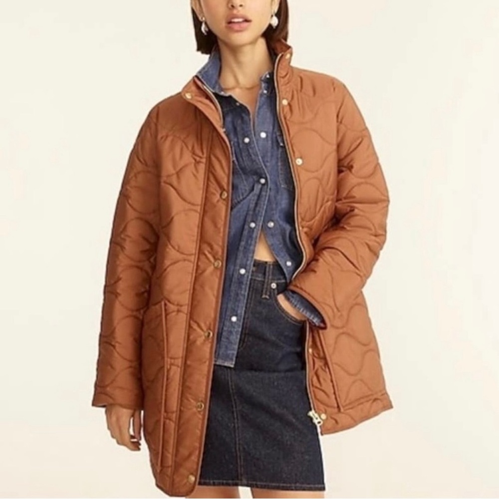 Jcrew quilted cocoon putter w/Prima Loft